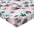 thumbnail image 4 of Ambesonne Floral Fitted Sheet, Pastel Dreamy Poppy Garden, California King, Dark Teal and Pale Pink, 4 of 5