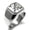 Silver, variant on Stainless Steel Letter Z Initial Floral Monogram Engraved Engraved Square Flat Top Biker Style Polished Signet Ring