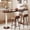 Walnut, variant on Vividwood Bar Height Table, 55" Modern Kitchen Bar Table with Open Storage Shelf, Counter Height Dining Table for Kitchen, Breakfast Nook, Dining Room