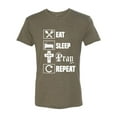 thumbnail image 2 of Eat Sleep Pray Repeat for Christians Faith | Mens Inspirational/Christian Premium Tri Blend T-Shirt, Military Green, Small, 2 of 3