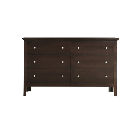 Passion Furniture PF-G1300-D 36 x 16 x 59 in. Primo 6 Drawer Espresso Dresser