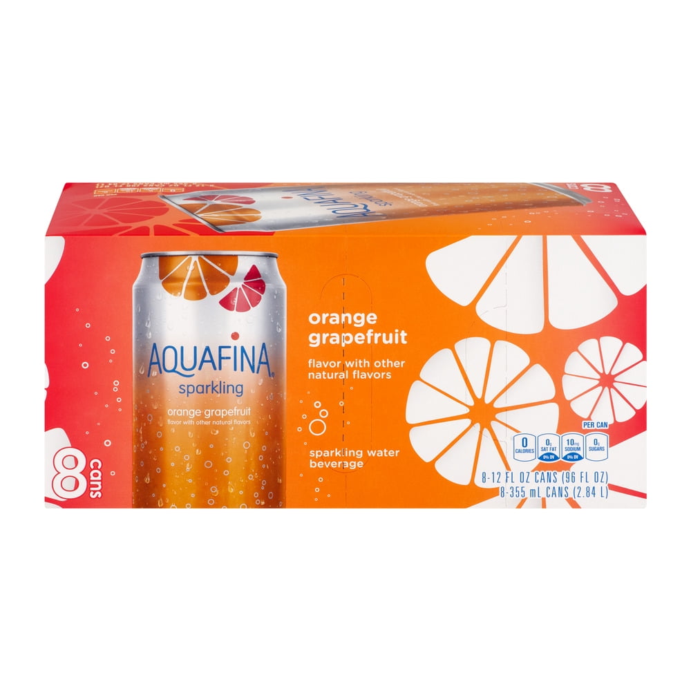 Aquafina Orange Grapefruit Sparkling Water, 12 Fl. Oz., 8 Count