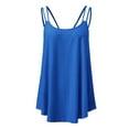 thumbnail image 5 of Lixiuxyad Summer Tank Tops Vests For Women Summer Casual Fashion Tops Strap Chiffon Sleeveless Tank Top(Blue XXL), 5 of 5