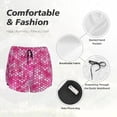 thumbnail image 4 of Daiia shiny with pink heart Pattern Women's 2 in 1 Running Shorts - Lightweight Athletic Workout Gym Yoga Shorts Liner with Phone Pockets-Small, 4 of 7