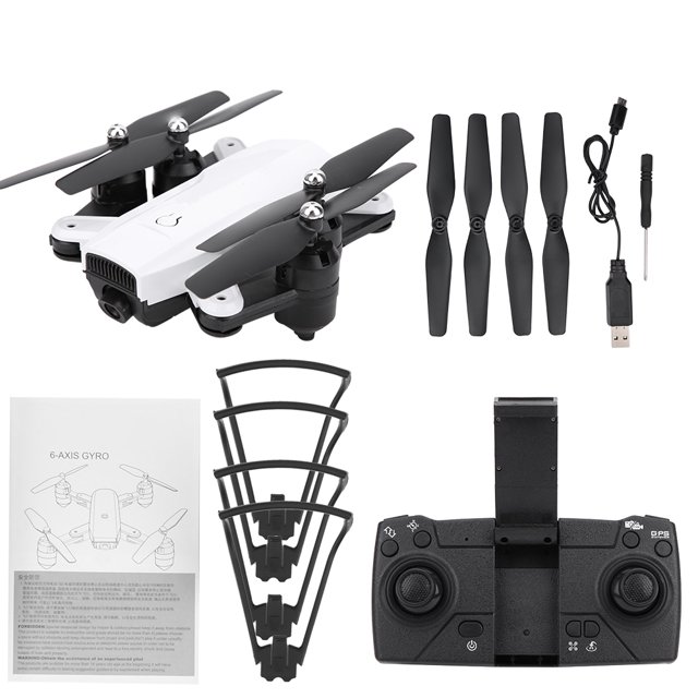 RC Drone GPS Flujo Óptico WIFI FPV Smart Follow Plegable RC Drone QuadcopterBlanco 1080P GPS