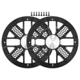 thumbnail image 1 of Unique Bargains 2 Pcs 8' Car Speaker Grills Cover Round 8 Inch Audio Subwoofer Guard Protector with Screws ABS Black, 1 of 8