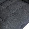 thumbnail image 6 of GDF Studio Croton Contemporary Fabric Tufted 3 Seater Sofa, Charcoal and Brown, 6 of 7