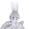 thumbnail image 2 of Baby Security Blanket Cute Stuffed Animal Soft Skin Friendly Biting Touch Training Infant Nursery Blanket for Infants Boy Girl Gray Rabbit, 2 of 4