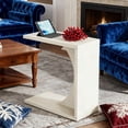 thumbnail image 2 of Christmas C Shaped C Table For Sofa & Couch, Multipurpose Small Space Side Table Sturdy MDF End Table For Living Room, Bedroom, Beige, 2 of 8