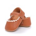 thumbnail image 5 of Yoyauz Baby Girl Mary Jane Shoes Anti Slip Rubber Sole Ballet Slippers Princess Dress Wedding Shoes Newborn Kids Shoes Toddler Shoes（0-12 Month）, 5 of 5
