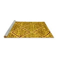 thumbnail image 2 of Ahgly Company Machine Washable Indoor Square Abstract Yellow Contemporary Area Rugs, 4' Square, 2 of 4