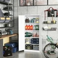 thumbnail image 5 of Fesbos Metal Garage Storage Cabinet with 2 Doors and 4 Adjustable Shelves, 71 Inches Tall White Steel Locking Tool Cabinets for Office, Home, Garage, Gym, School, Warehouse, 5 of 12