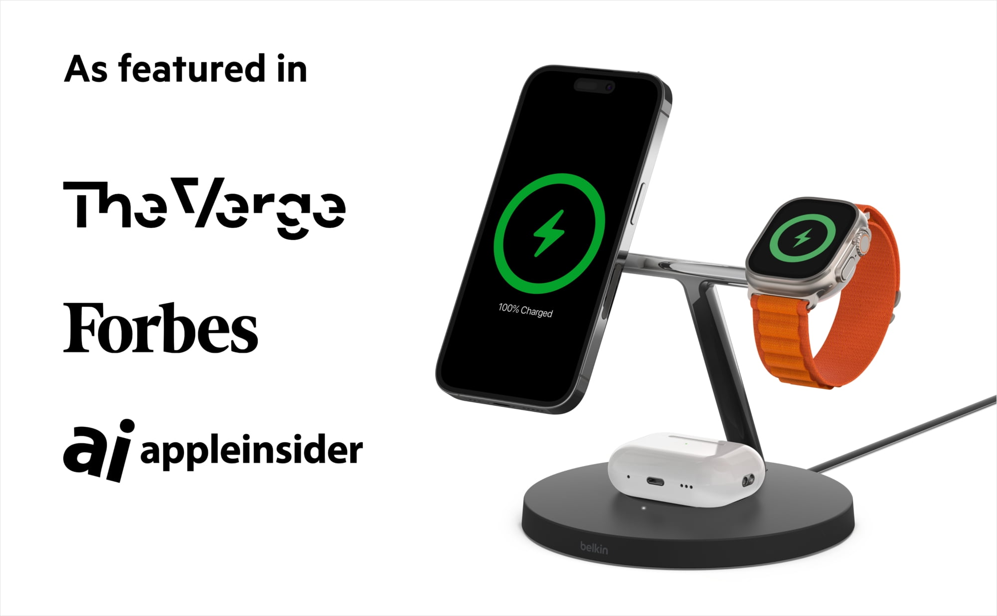 Belkin MagSafe 3-in-1 Wireless Charging Stand - 2ND GEN w/ 33% Faster -  Jolinne