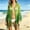 Green, variant on Women's Ombre Fishnet Crochet Kimono Cover-Up, Open Front Fringe Trim Beach Cardigan, Lightweight Swimwear for Pool, Vacation and Casual Wear Green Free Size