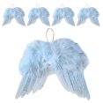 thumbnail image 2 of 5 decoraciones colgantes de Navidad, decoraciones para es de Navidad, plumas de ángel, alas de ángel para decoración de fiestas y festivales , azul, 2 of 7