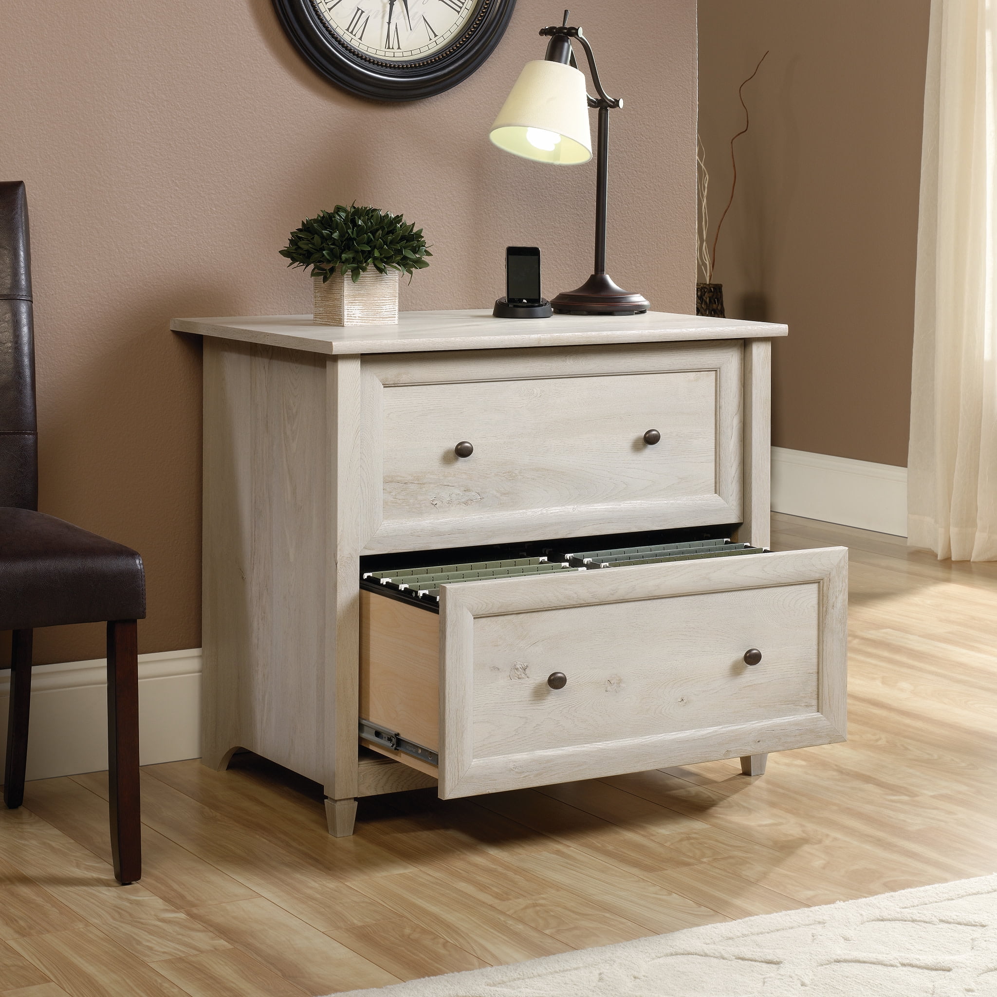 Sauder Edge Water 2-Drawer File Cabinet, Chalked Chestnut Finish