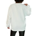 thumbnail image 2 of Women's Gameday Couture  White Minnesota Vikings  Just Go With It Oversized Long Sleeve Crewneck Sweatshirt, 2 of 2