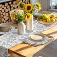 thumbnail image 4 of Blue Paisley Round 13 Inch Placemats Set of 6, Vintage Boho Flower Botanical Leaf Branch HeatResistant Non Slip Place Mats for Dining Table, Wipeable Braided Kitchen Table Mats for Housewarming, 4 of 9