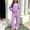 Purple, variant on Amidoa Girls 2 Piece Outfits Fall Winter Clothes Print Top Soft Long Sleeved and Pants Kids Clothing Sets