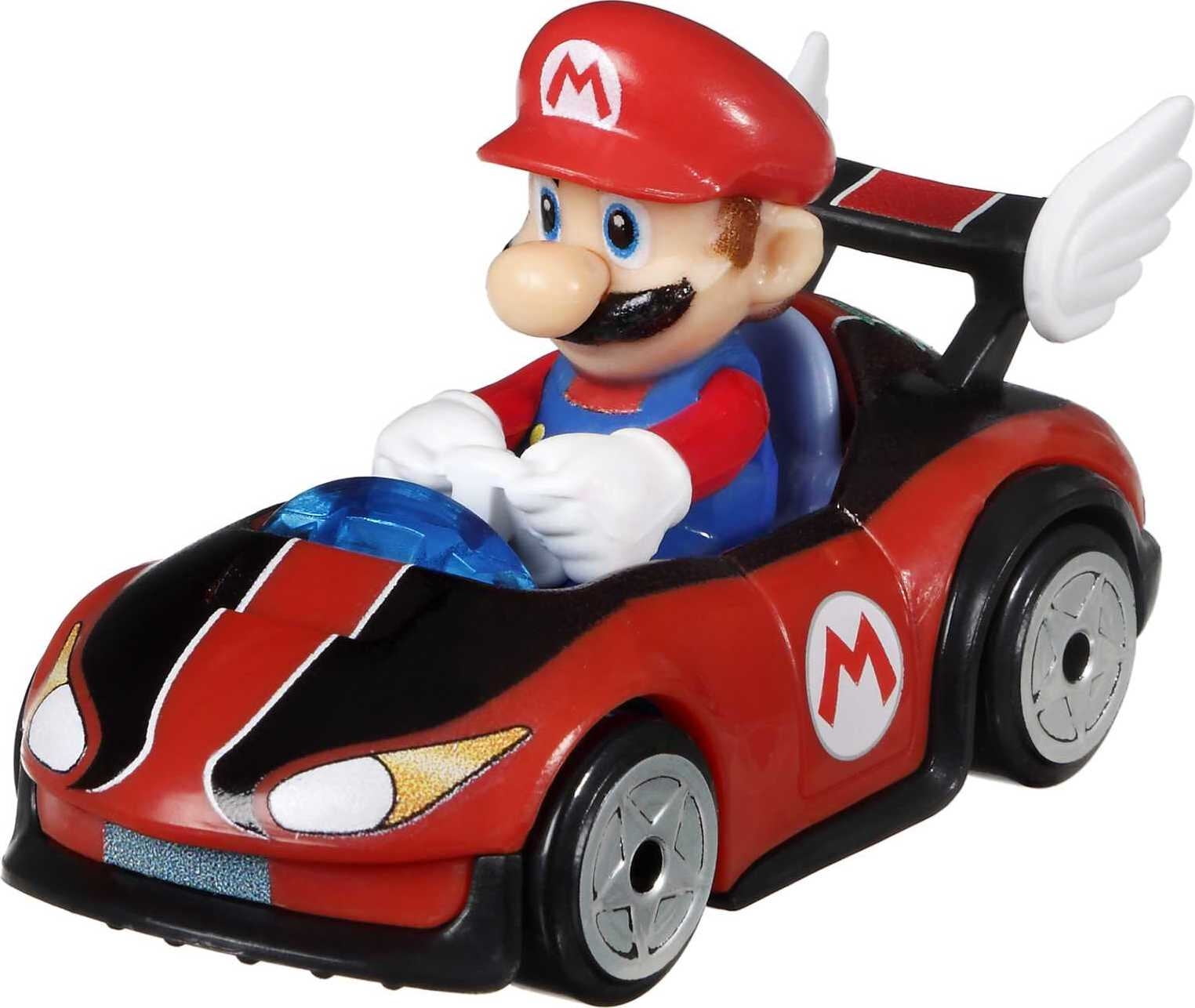 Hot Wheels - Pack 4 Véhicules Mario Kart - Modèle Aléatoire