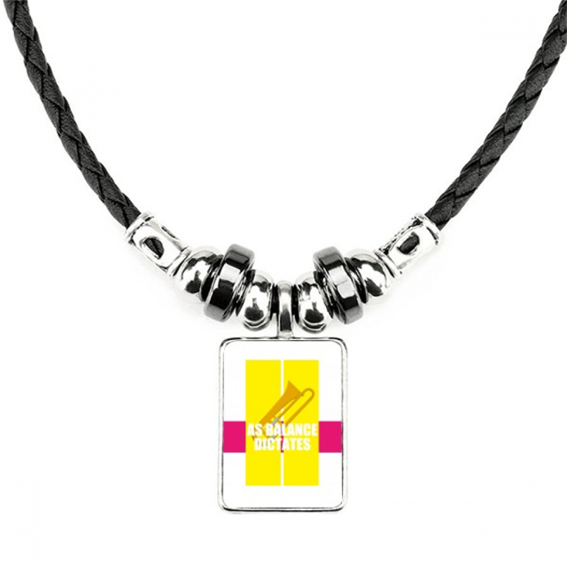 juego como equilibrio dicta collar a mano colgante de cuerda de cuero Unbranded M