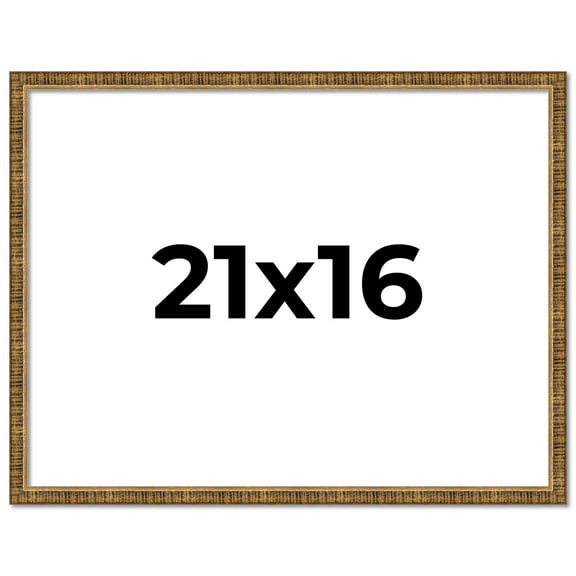 21x16 Frame Gold Solid Wood Picture Frame - Complete Modern Photo Frame Includes UV Acrylic