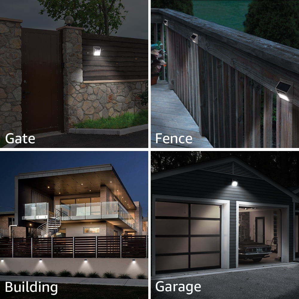 2 Pack LED Solar Wall Light, Sensor Motion Security Lighting Outdoor