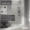 thumbnail image 6 of Kohler K-709064-D3 Gradient Frameless Sliding 70-1/16" X 59-5/8" Shower Door - Nickel, 6 of 7