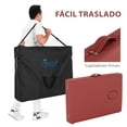 thumbnail image 2 of Cama de Masaje Plegable Onof, vino, Portátil, Altura ajustable, diseño plegable, Uso profesional, 2 of 8