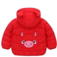thumbnail image 4 of Fozruso Hooded Lightweight Jacket 3-4 Years,Toddler Boys Girls Winter Coat Cartoon Cow Hooded Jacket Thicken Windproof Warm Outwear Red, 4 of 4