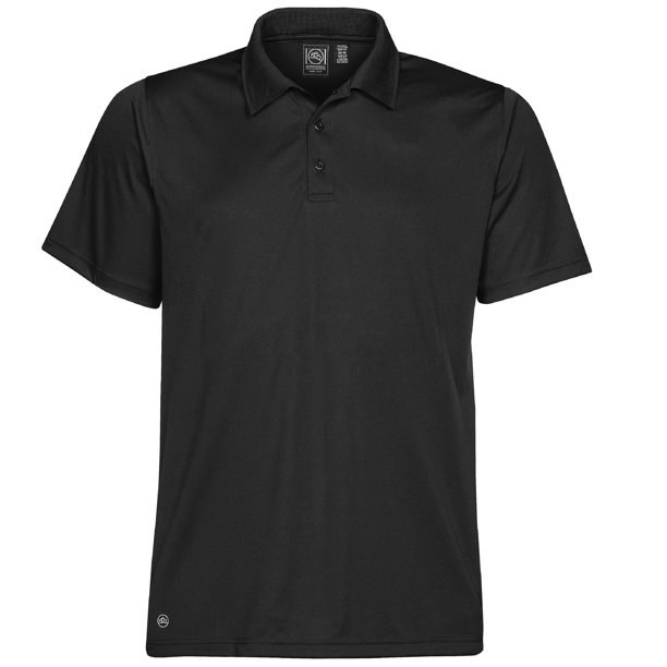 Stormtech - Polo de manga corta piqué modelo Eclipse H2X-Dry para hombre (Negro)
