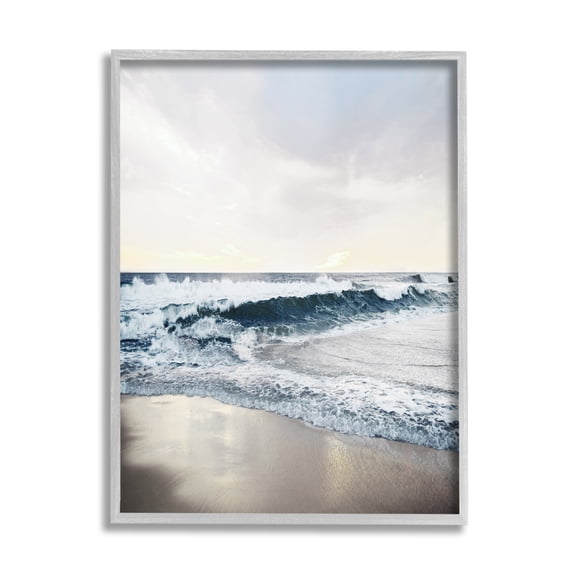 Stupell Industries Turbulent Shoreline Morning Sunrise Beach Coast Tide Waves, 16 x 20, Design by Natalie Carpentieri