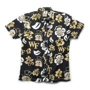Wes and Willy Men's Wake Forest University Floral Shirt Button Up Beach Shirt