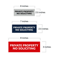 thumbnail image 2 of Basic Private Property No Soliciting Sign (Red/Yellow) - Large, 2 of 5