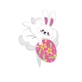 thumbnail image 2 of Easter Yard Signs Easter Bunny Outdoor Sign With Stakes Bunny Egg Garden Sign Plastic Rabbit Lawn Decorations For Outdoors Garden Yard Hunt Game Props, 2 of 4