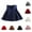 Navy, variant on Girls Junior Skirts Fall Winter Stretch Mini Flared Pleated Skater Skirt Size 3T-15, Brown