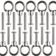 thumbnail image 1 of Pernos de ojo de elevación - Pernos de ojo de anillo de elevación de acero inoxidable M8 * 100 con tuercas, Sujetadores de tornillo de perno de gancho de anillo redondo, Perno de anillo, 10 piezas, 1 of 1