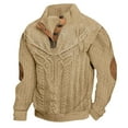 thumbnail image 3 of TINZ Chandail en Molleton à Col Montant Imprimé Numérique d'Hiver Mode Décontractée Rétro à Manches Longues Sans Capuche Chandail Col Rond pour Usage Quotidien Ensemble Chandail en Molleton Ours Pantalon et Chandail en Molleton pour Hommes, 3 of 3