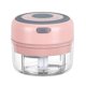 thumbnail image 1 of Mini picadora de ajo eléctrica de 100 ml, inalámbrica, color rosa, 1 of 5