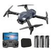 Cuadricóptero Rc 2.4G 4CH Drone Quadcopter Modo sin cabeza FPV Drones (1 cámara 3 batería azul)