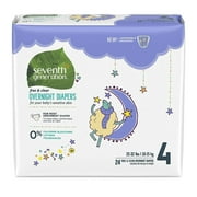 Seventh Generation Overnight Stage 4 Baby Diapesr -- 24 Diapers