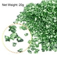 thumbnail image 3 of 20g Vidrio triturado Unique Bargains Chips de vidrio Irregular metálico color verde Césped 2-4mm, 3 of 5
