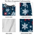 thumbnail image 4 of luoweisi Men's Beach Shorts Quick Dry Swim Trunks with Mesh Lining Christmas Snowflakes L, 4 of 5