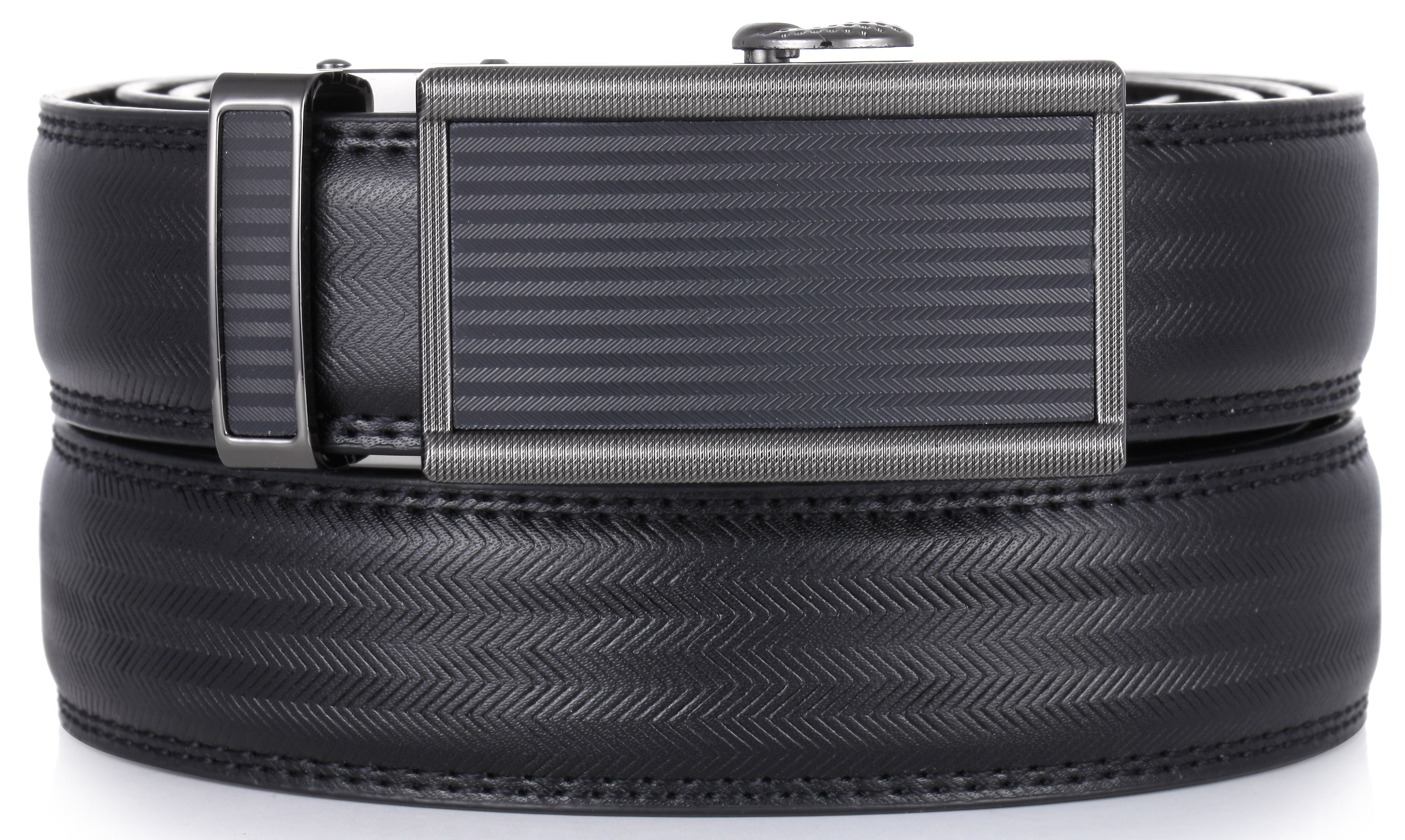 Gallery Seven Leather Click Belt , Adjustable Ratchet Belt For Men