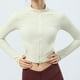 thumbnail image 4 of Chaquetas y abrigos casuales con capucha de manga larga para mujer, traje de entrenamiento de manga larga, cuello alto, doble bolsillo, abrigo de yoga, cremallera de doble cabeza, abrigo deportivo par, 4 of 6