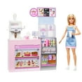 thumbnail image 1 of Barbie Coffee Shop Playset with Blonde Barista Doll, Working Coffee Maker & 10+ Accessories, 1 of 6