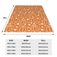 thumbnail image 3 of Honeii Hand-drawn Pumpkin with Flowers Print Fleece Blanket - Throw Blanket for Bed, Sofa, Couch, Camping, and Travel , Microplush Ultra Soft Warm Blanket-50"x40", 3 of 7