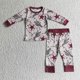 thumbnail image 1 of Venta al por mayor de pijamas de luces navideñas de Papá Noel para niños, conjunto de manga larga para niñas, pantalones para niños, ropa de dormir, ropa de dormir para niños pequeños, 1 of 2