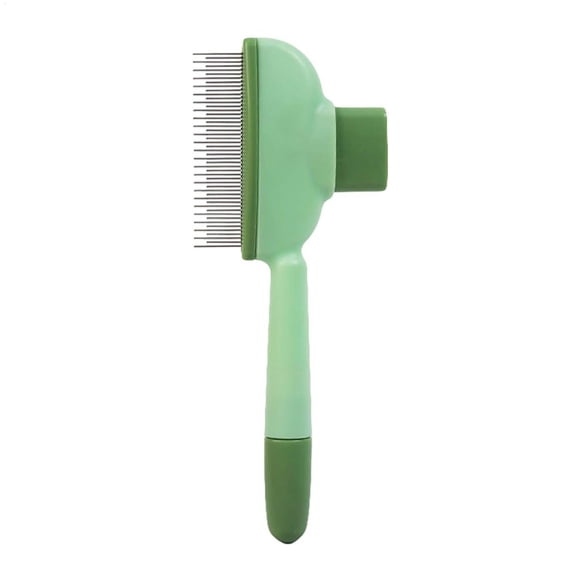 Hxlamzoo Self-Cleaning Pet Grooming Comb - Dual-Length Needles & Ergonomic Handle for Detangling Mats and Reducing Shedding, Ideal for All Dog and Cat Coat Types