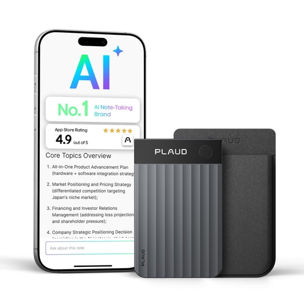Grabadora de voz AI Plaud Note Pro con transcripción y resumen